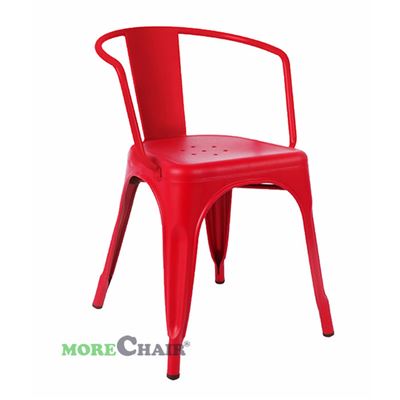 Ghế Tolix có tay TL-02 màu đỏ
