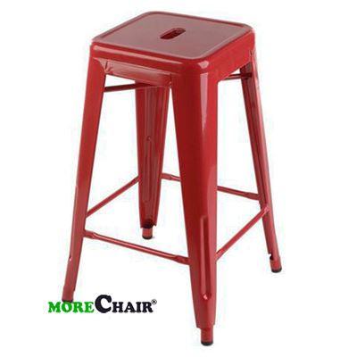 Ghế bar Tolix không tựa TL-04 màu đỏ